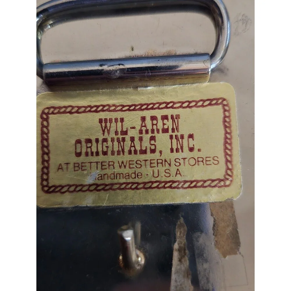 Vtg. Wil-Aren Western Texas Large Belt Buckle (O-17)